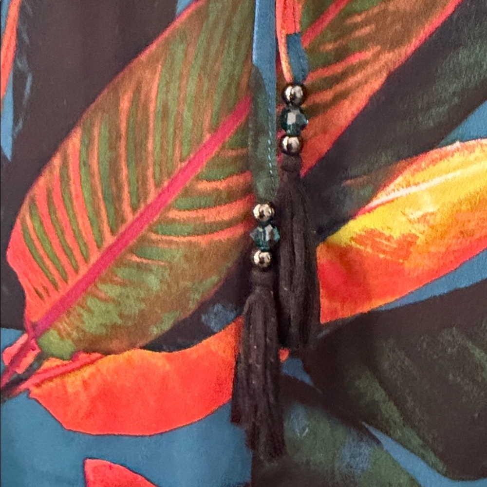 Stunning Bob Mackie Tropical Print Maxi Caftan Size 3X - Picture 5 of 5